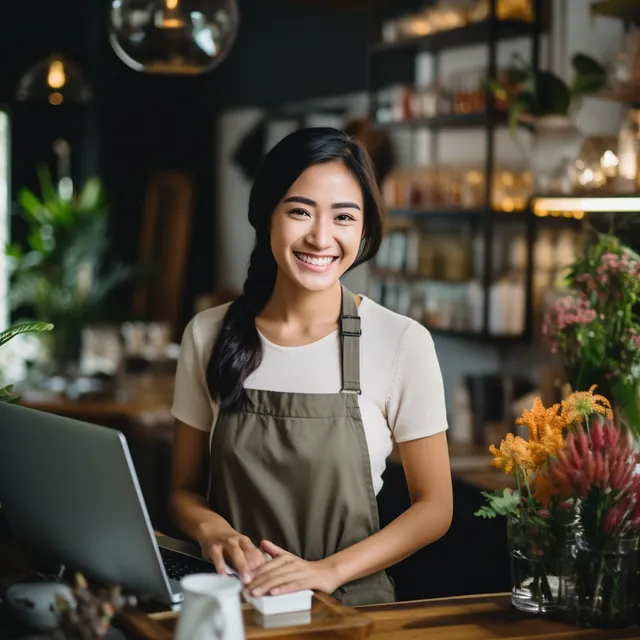 Asian female business owner who secured funding through Alixco